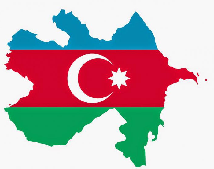 Azerbaijão: bandeira e brasão do país